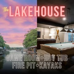 Lakefront | Hot Tub • Game Room • Kayaks